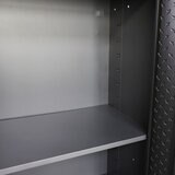 Close up image of shelves on white background