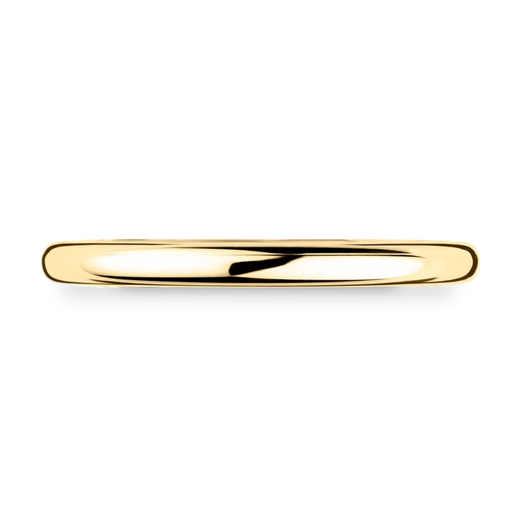 2.0mm Basic Court Wedding band. 18ct Yellow Gold