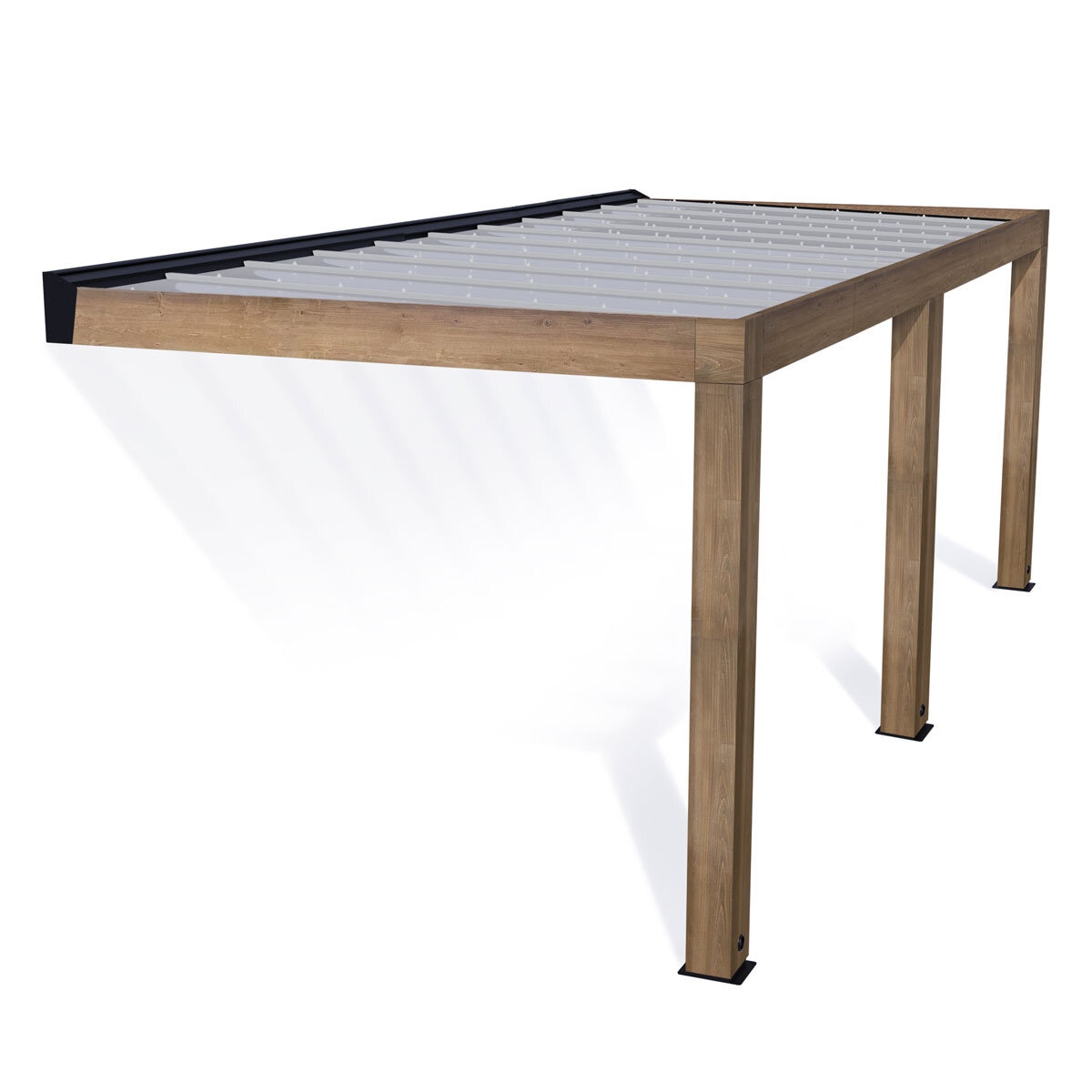 Palram Canopia Helsinki 9ft 10" x 21ft 10" (3m x 6.65m) Cedar Wood Patio Cover