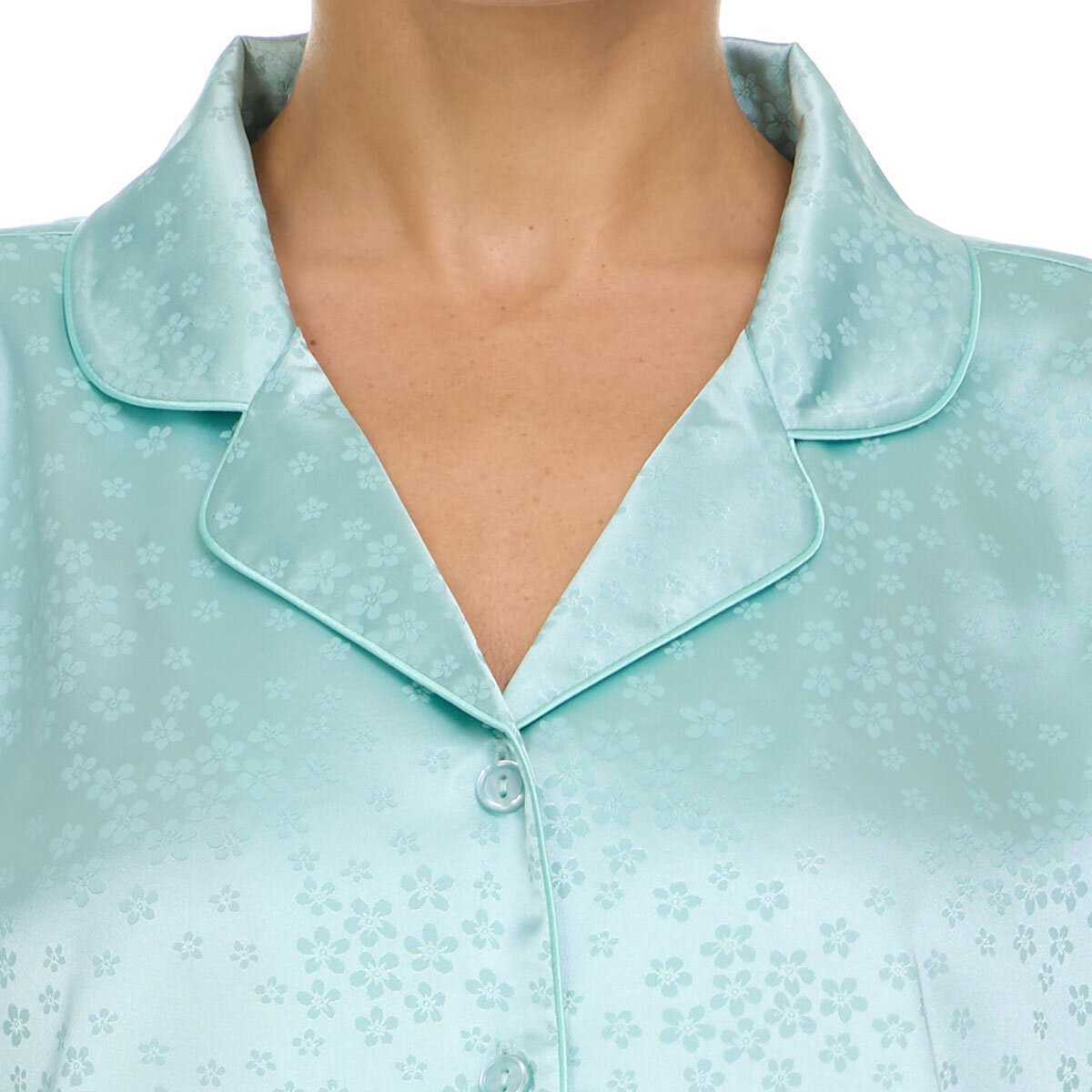 Flora Nikrooz Ladies Satin Pyjama Set in Blue