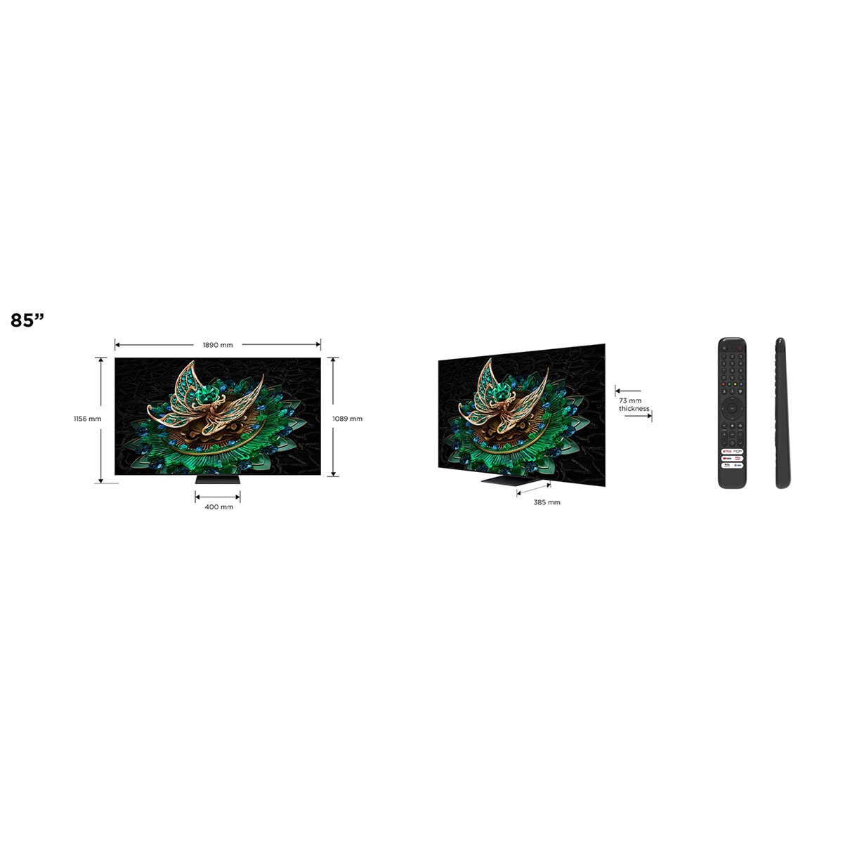 TCL 85Q9BK 85 Inch Mini LED 144 Hz TV