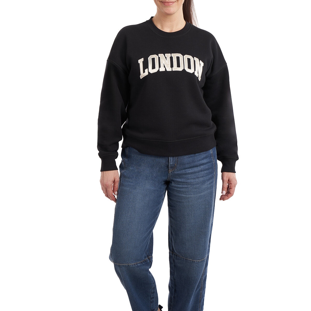 Elle Sport Women's Fleece Cities Crewneck Sweater