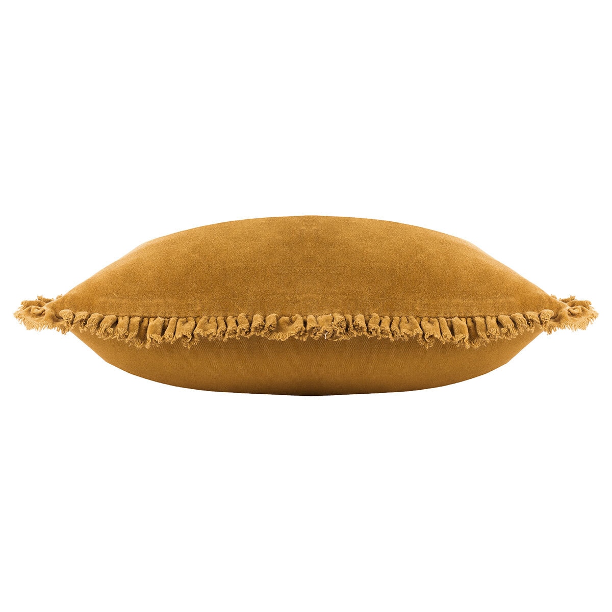 Furn Bertie Velvet Feather Fill Cushion 2 Pack in Saffron, 45 x 45 cm