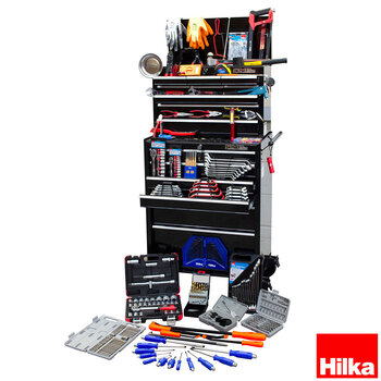 Hilka 527 Piece Tool Kit with Heavy Duty 15-Drawer Tool Chest