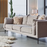 Bowron Single Sided Sheepskin Cushion, 35 x 35cm in Stone Bowron Single Sided Sheepskin Cushion, 35 x 35cm in Stone