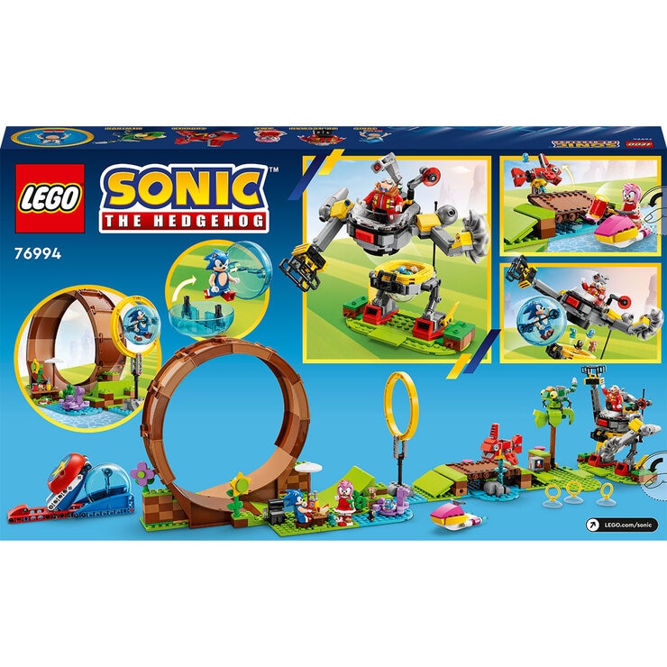 Buy LEGO Sonic's Green Hill Zone Loop Challenge Back of Box Image at Costco.co.uk