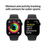 Buy Apple Watch Series 10 + Cellular, 46mm Black Aluminium Case with Black Sport Band S/M, MWY33QA/A at costco.co.uk