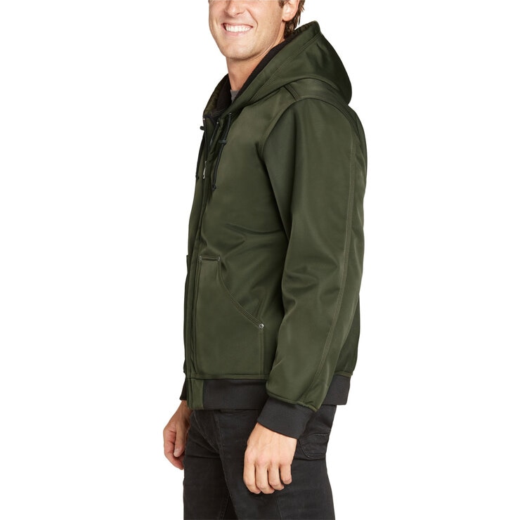 Kirkland Signature Men's Heavy Duty Hooded Work Jacket in Evergreen
