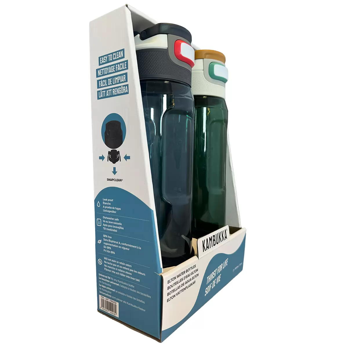 Kambukka Elton Borraccia Tritan 1L, Confezione da 2 in 2 Colori - Foto 16 di 24