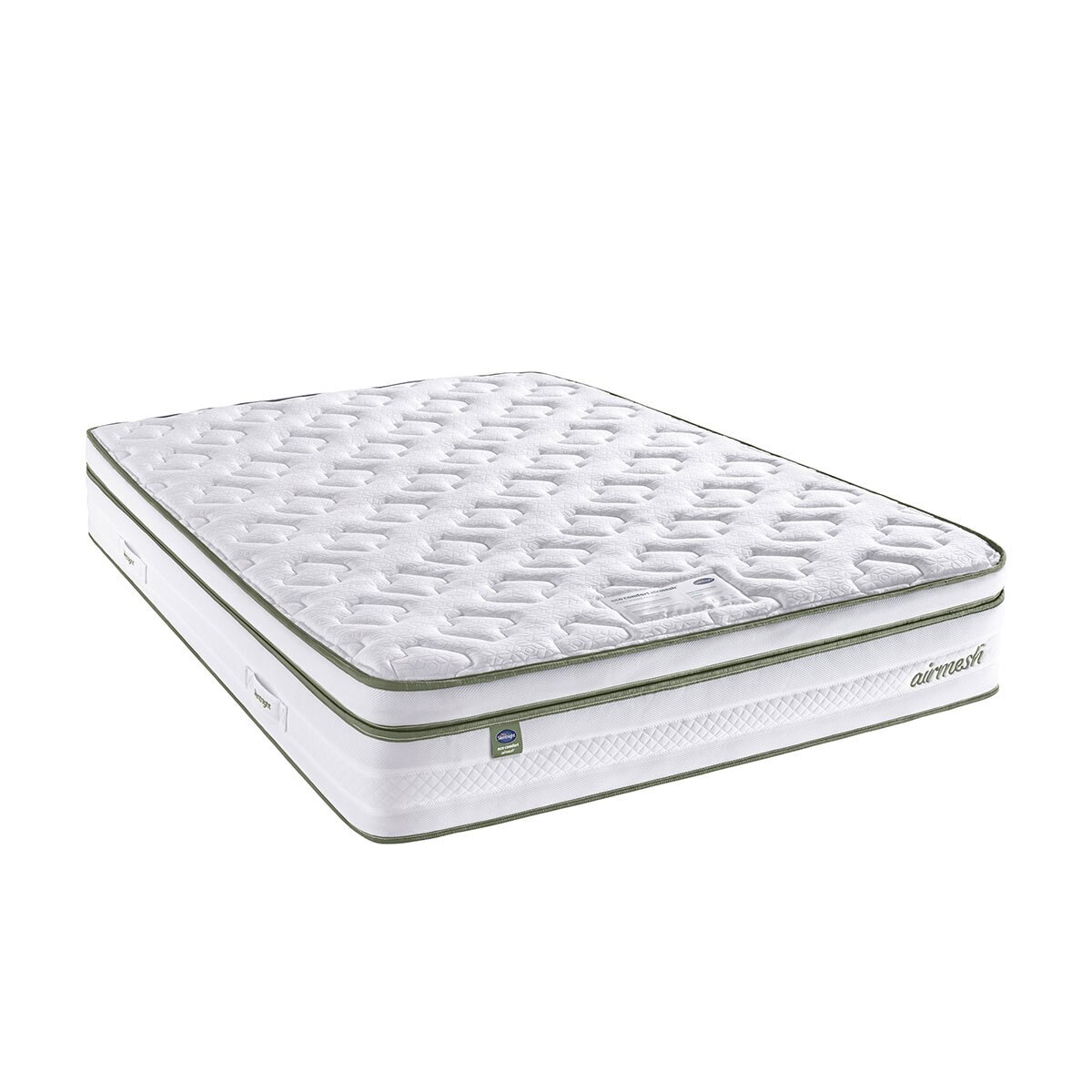 Silentnight AirMesh® 3000 Pocket Boxtop Mattress & Slate Grey Full Ottoman Divan in 3 Sizes