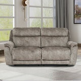 Oscar Grey Fabric Power Reclining Large 2 Seater Sofa with Power Headrest