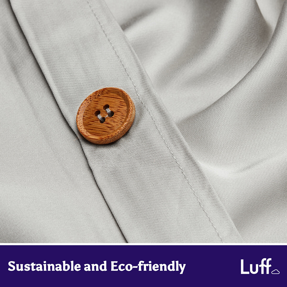 Light Grey White SilverLining Duvet Set Sustainability