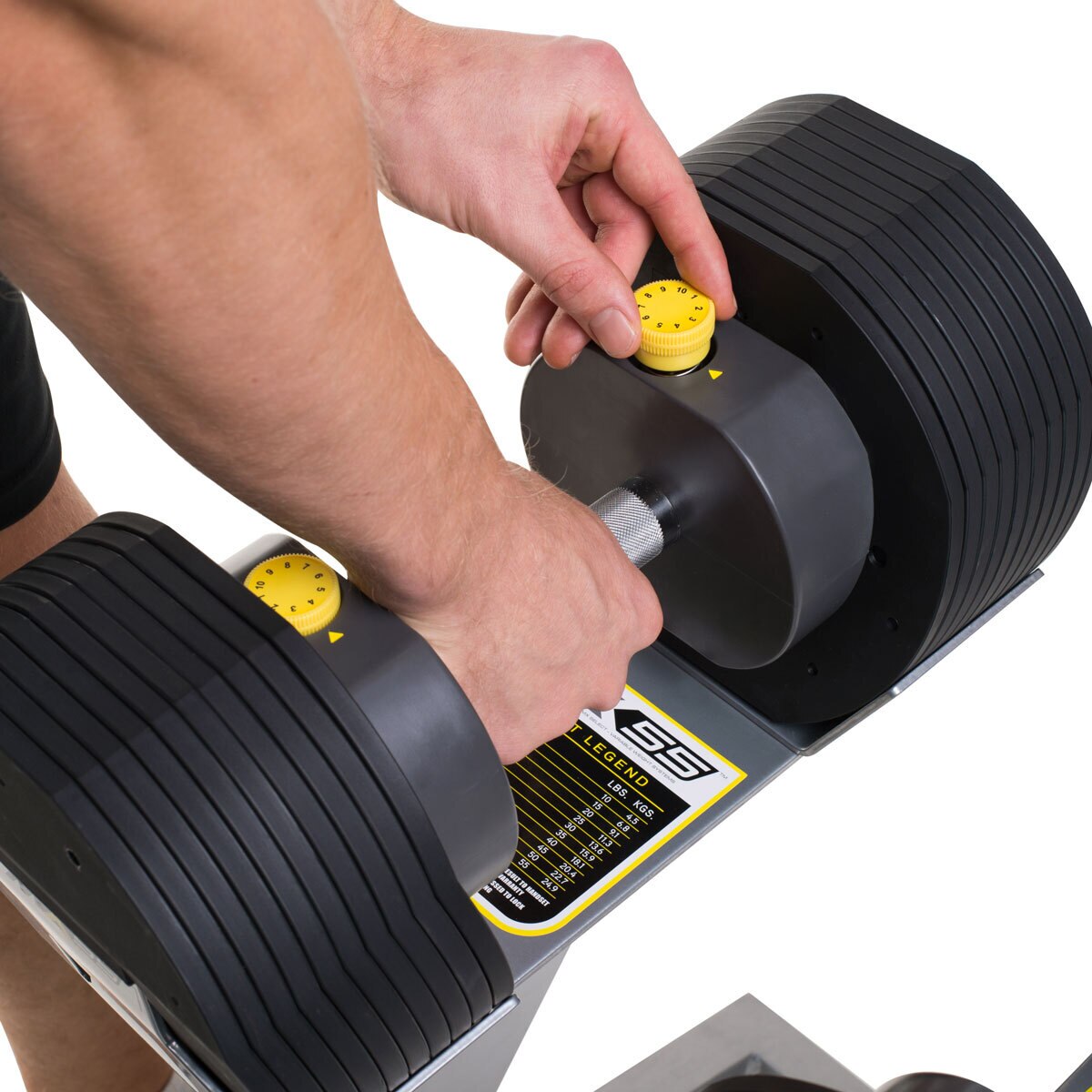 MX SELECT MX55 Rapid Change Adjustable Dumbbell System with Rack