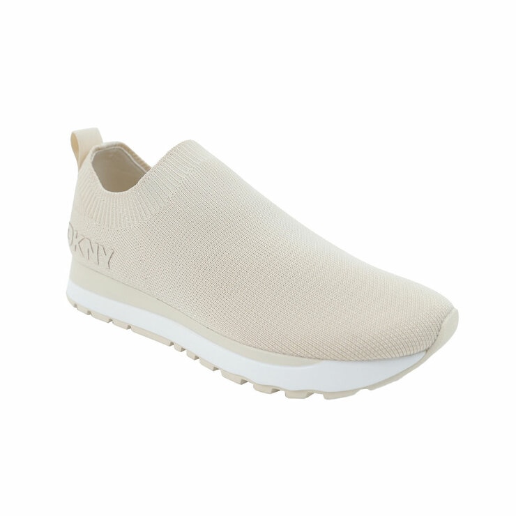 DKNY Ladies Jerri Knit Trainer in Beige