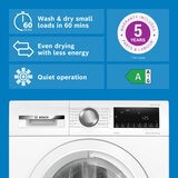 Bosch WNA144V9GB Series 4 9/5kg Washer Dryer, E Rated in White