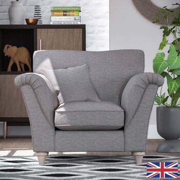 Merchant Grey Fabric Armchair