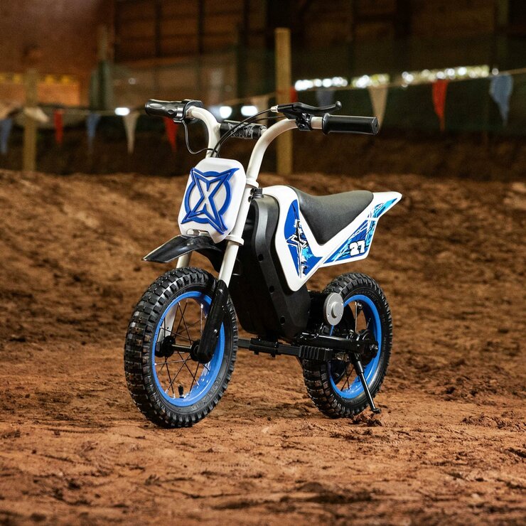 Lifestyle image of the Xootz Cobolt Kids Electric Motorbike