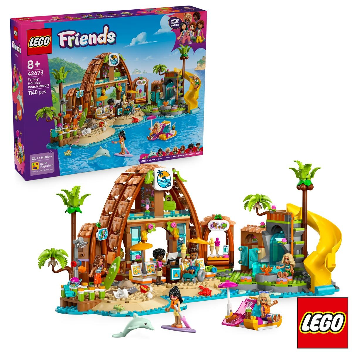 LEGO Friends Family Holiday Beach Resort - Model 42673 (8+ Years)