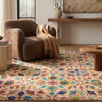 Nourison Vibrant Wool Ivory Rug, in 3 Sizes