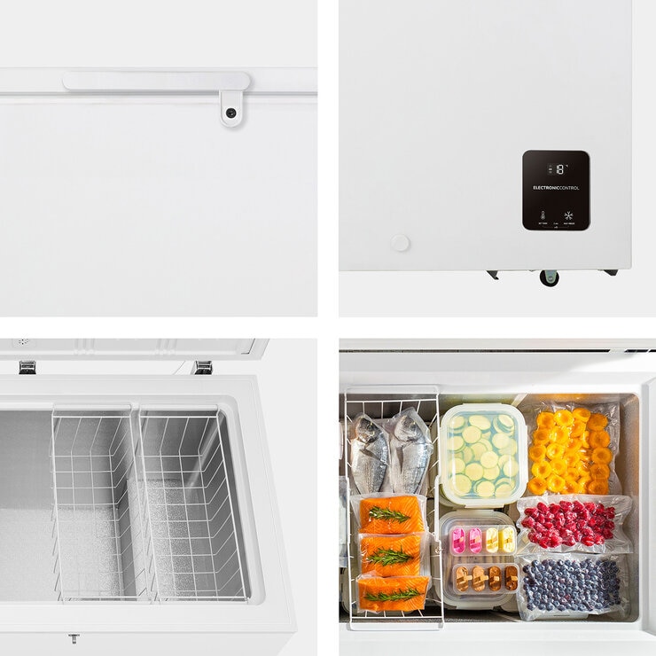 Hisense FC571D4AWLYE, 440L High Capacity Chest Freezer, E Rated in White