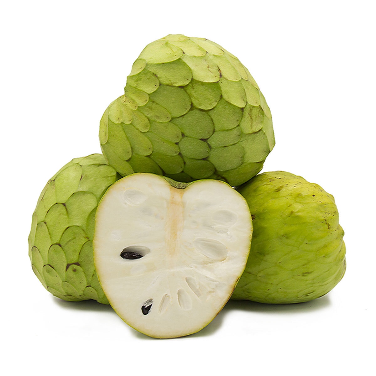 Selection of Cherimoya with 1 cut in half