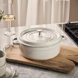 STAUB Shallow Cocotte in White Truffle, 26cm/3.7L STAUB Shallow Cocotte in White Truffle, 26cm/3.7L