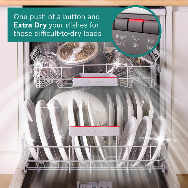 Bosch SMS4EMW06G Series 4 Freestanding 14 Place Setting Dishwasher, B Rated in White