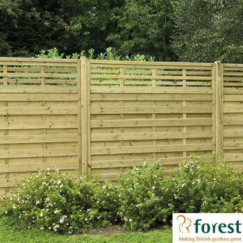 Forest Garden Kyoto 6ft Pressure Treated Decorative Fence Panel