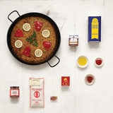 Brindisa Paella Kit Containing Rice, Peppers, Paprika, Saffron, Tomato Sauce, Olive Oil and Paella Pan