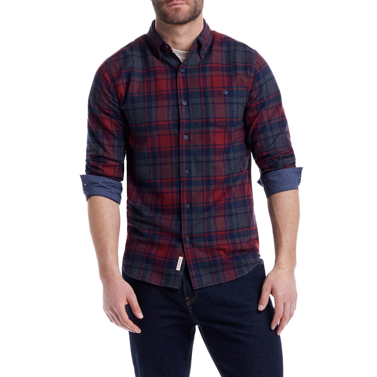Weatherproof Men's Long Sleeve Flanne lShirt