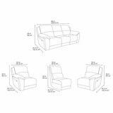 Belagio Grey Fabric Power Recliner 3 Seater Sofa