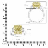 7.61ctw Cushion Cut Fancy Intense Yellow Diamond Three Stone Ring, Platinum 7.61ctw Cushion Cut Fancy Intense Yellow Diamond Three Stone Ring, Platinum