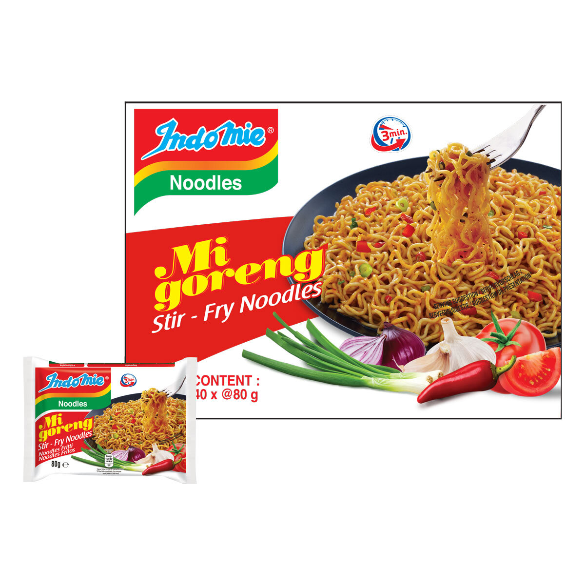 Indomie Instant Noodles: Hot & Spicy Fried Mi Goreng (5-pack)