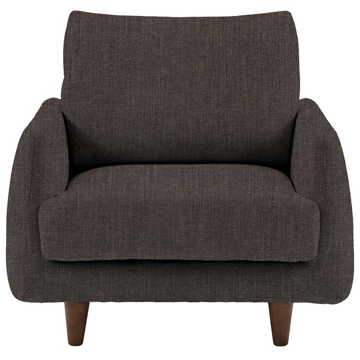 Gallery Oakwood Dark Grey Fabric Armchair
