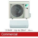 Installed Daikin Sensira 3.5kW Single Split Air Conditioning Unit for Commercial Use