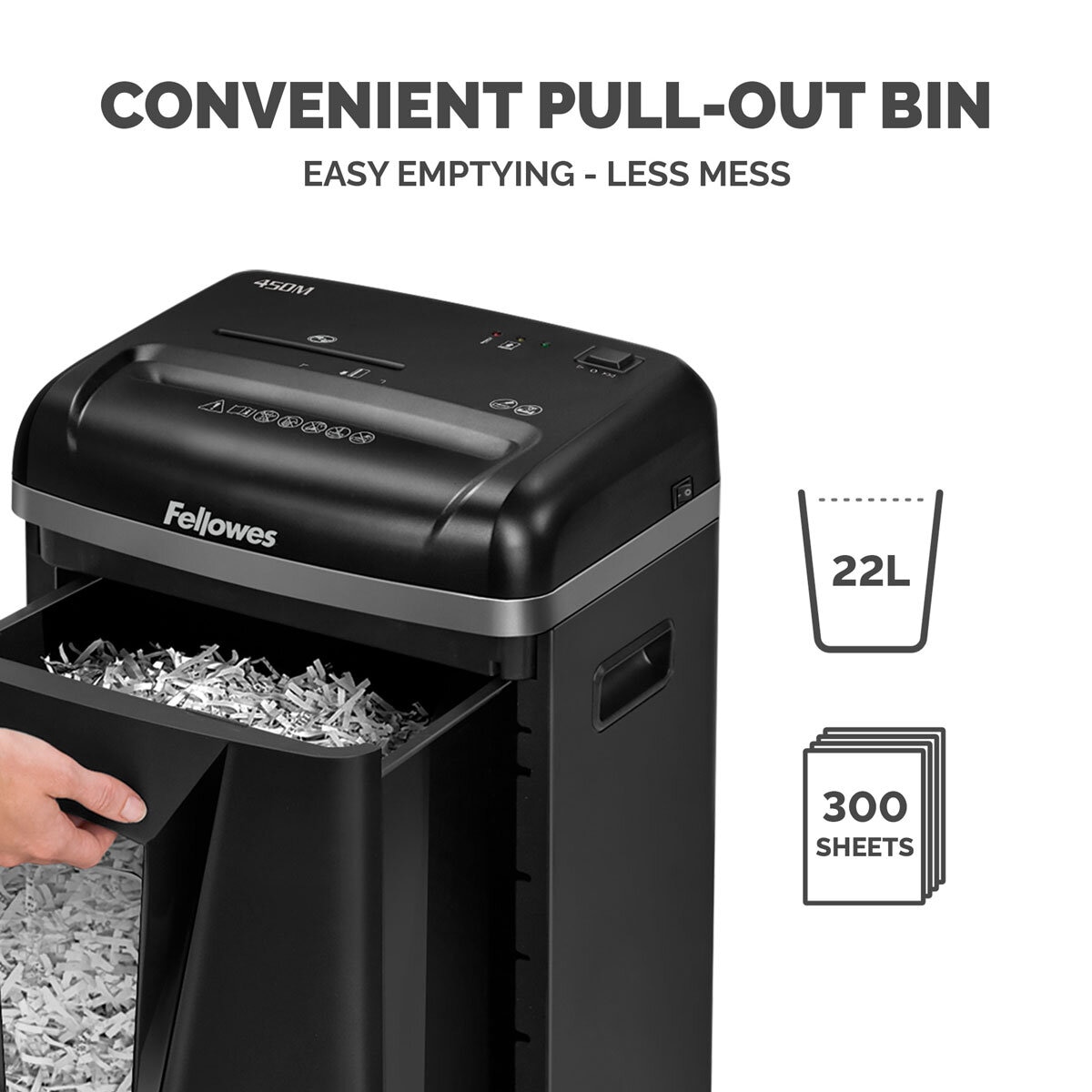 Fellowes Powershred 450M Micro Cut Shredder 9 Sheet Machine Opened