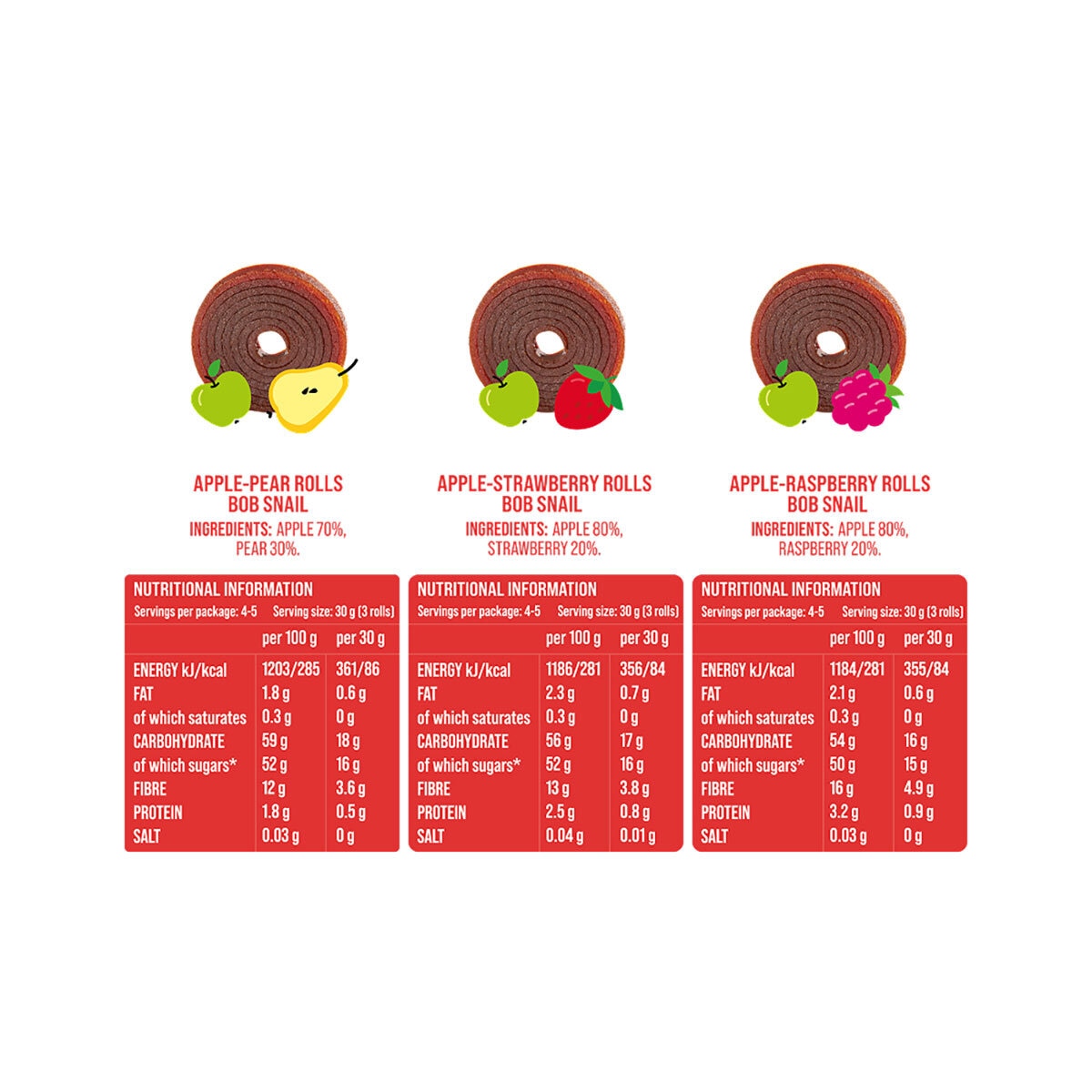 Bob Snail Fruit Rolls Mix, 420g