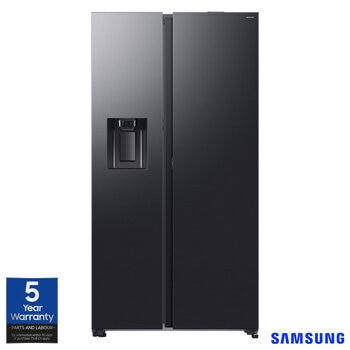 Samsung Bespoke RS80F66KBFEU Side by Side Fridge Freezer, B Rated in Black