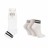 Wild Feet Ladies Quarter Sock 6 Pack in White