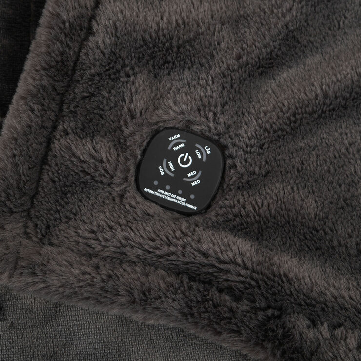 Berkshire Heated Throw Dual Plug in Grey