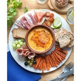 Cheese Bake in Centre of Plate with Antipasti