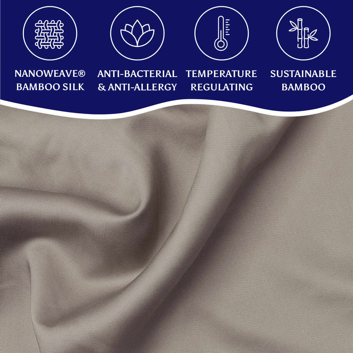 Luff 700 Thread Count 100% Organic Bamboo Pillowcases 2 Pack Dark Grey 6