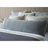 Belledorm Light Grey Velvet Long Bolster Cushion, 43 x 120 cm Belledorm Light Grey Velvet Long Bolster Cushion, 43 x 120 cm