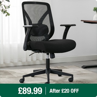 True Innovations Mesh Office Chair with Flip Up Arms