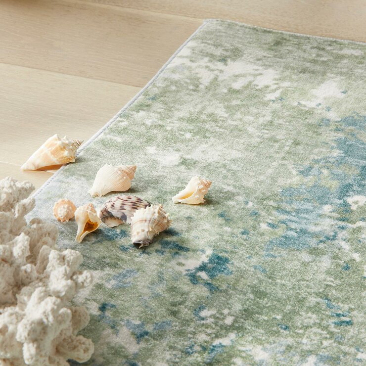 Concept Looms Liberty Seafoam Washable Rug, in 3 Sizes