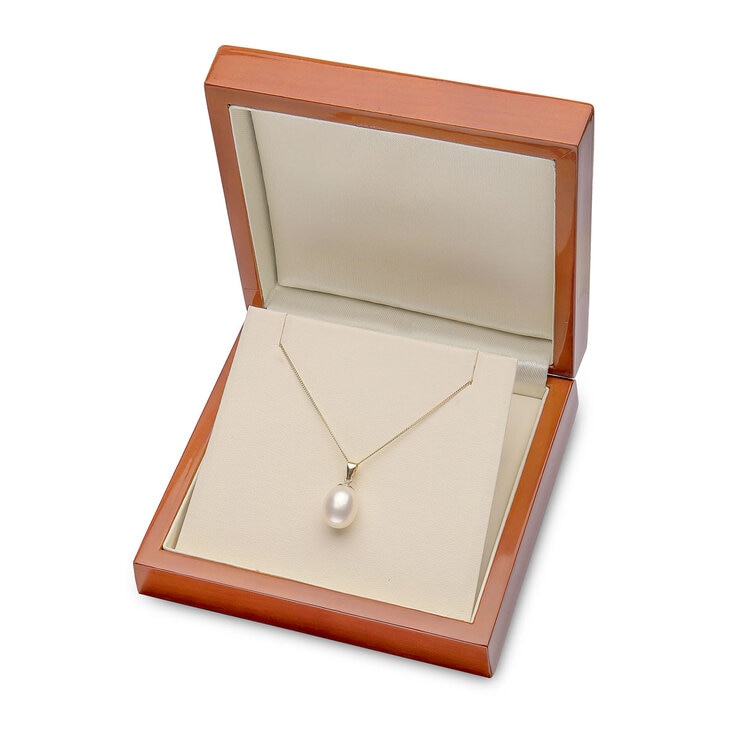 9mm Pearl Pendant, 18ct Yellow Gold 9mm Pearl Pendant, 18ct Yellow Gold
