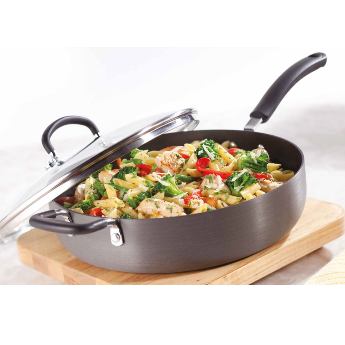 Tefal Hard Anodised Aluminium Deep Saute Pan, 30cm 