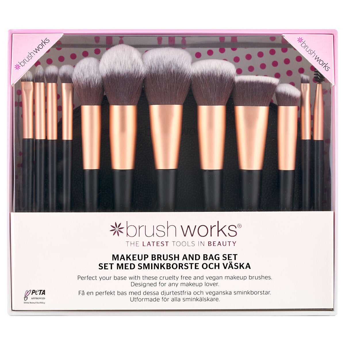 Brushworks Makeup Brush & Bag Set Brushworks Makeup Brush & Bag Set