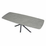 Indus Valley Skylar Large Extending Ceramic Dining Table + 6 Grey Chairs, Seats 6-8