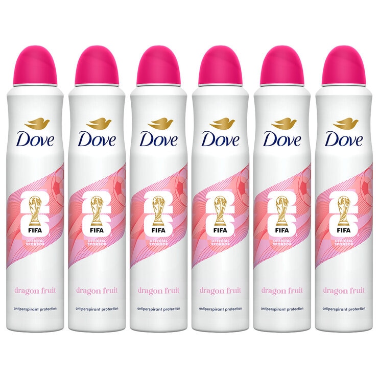 Dove Advanced Care Dragon Fruit Anti-Perspirant, 6 x 200ml Dove Advanced Care Dragon Fruit Anti-Perspirant, 6 x 200ml